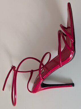 Cape Robbin Red Ada Strappy Pointed Toe Stiletto Heels Sandals 10
